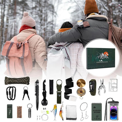 TrailNova Adventkalender Survival kit voor Mannen – 24 dagen 2025 countdown