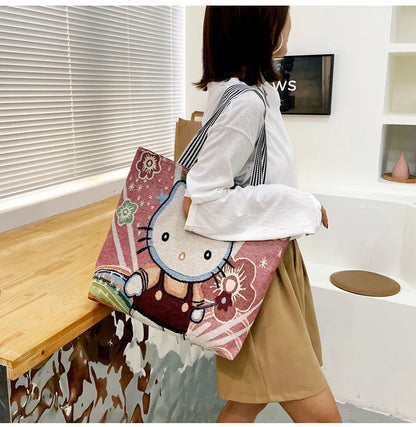 Disney Retro Canvas Schoudertas Lilo & Stitch, Winnie the Pooh – Ruime Capaciteit