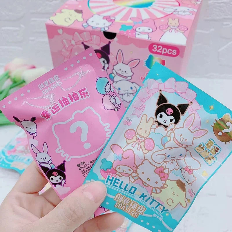 MINISO 32 Pcs Sanrio Pokemon Figure Gummetjes – Leuke Stationery Geschenken