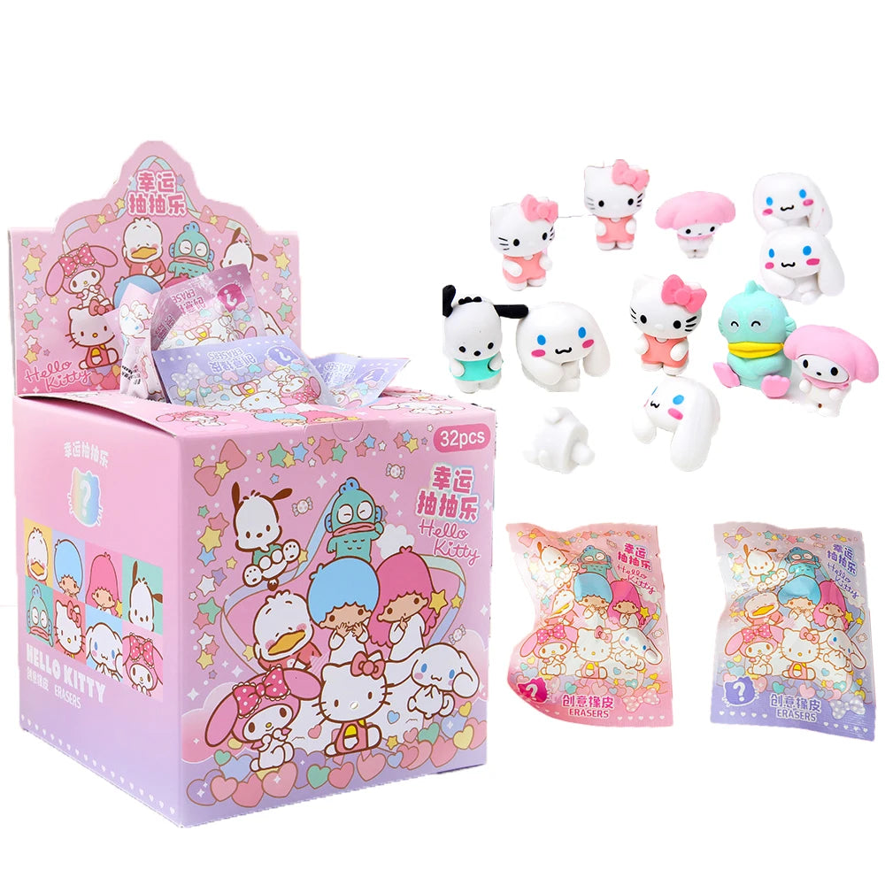 MINISO 32 Pcs Sanrio Pokemon Figure Gummetjes – Leuke Stationery Geschenken