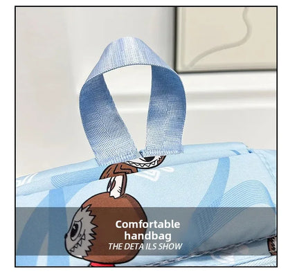 Labubu Cartoon Kinder Rugzak – Nylon Materiaal Boogriem