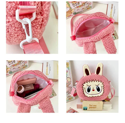 Labubu Crossbody schoudertas – Schattige Pluche Met Grote Capaciteit