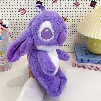 Kawaii Lilo En Stitch Pluche Rugzak – Schattig Cartoon Ontwerp Met Grote Capaciteit