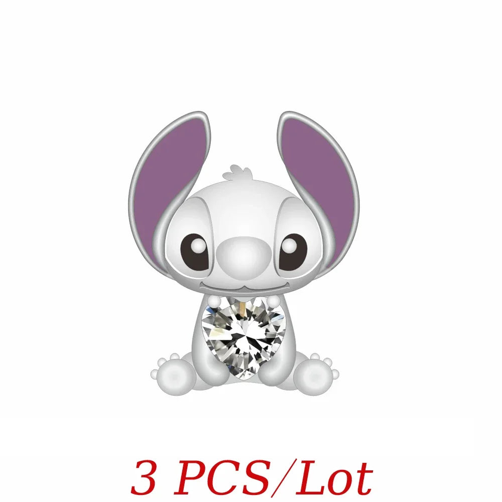 MINISO Cute Cartoon Stitch & Angel Couple Charm – Originele Bedeltjes Voor Armbanden En Kettingen