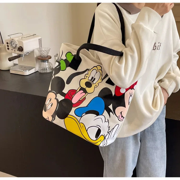 Disney Mickey Mouse Canvas Schoudertas – Grote Inhoud