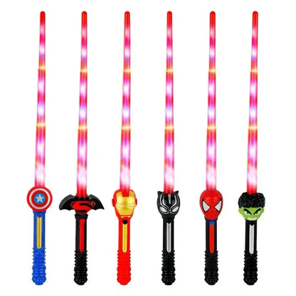 LED Licht Superhelden Zwaard Figuren met Geluid voor Kinderen