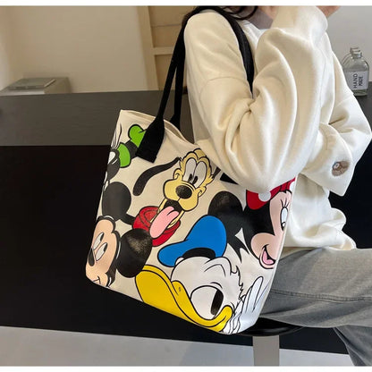Disney Mickey Mouse Canvas Schoudertas – Grote Inhoud