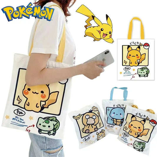 Pokémon Pikachu Canvas Schoudertas – Grote Capaciteit
