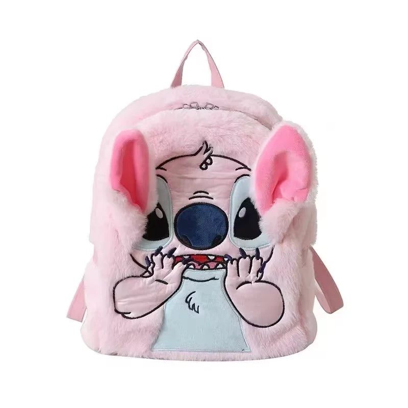 Disney Pluche Rugzak Blauw Stitch - Grote Capaciteit