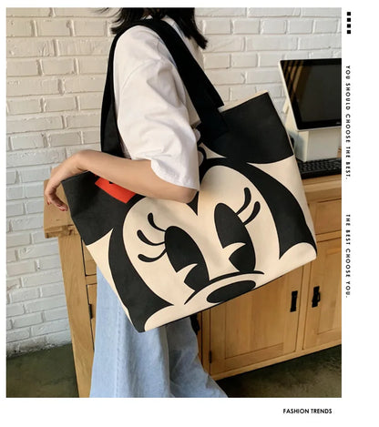 Disney Mickey Minnie Mouse Canvas Tas - Grote Ruimte