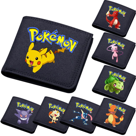Pokemon Pikachu Nylon Wallet Voor Kinderen, Compact En Trendy