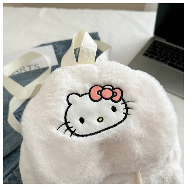Kawaii My Melody Kuromi Hello Kitty Rugzak – Grote Inhoud en Pluche