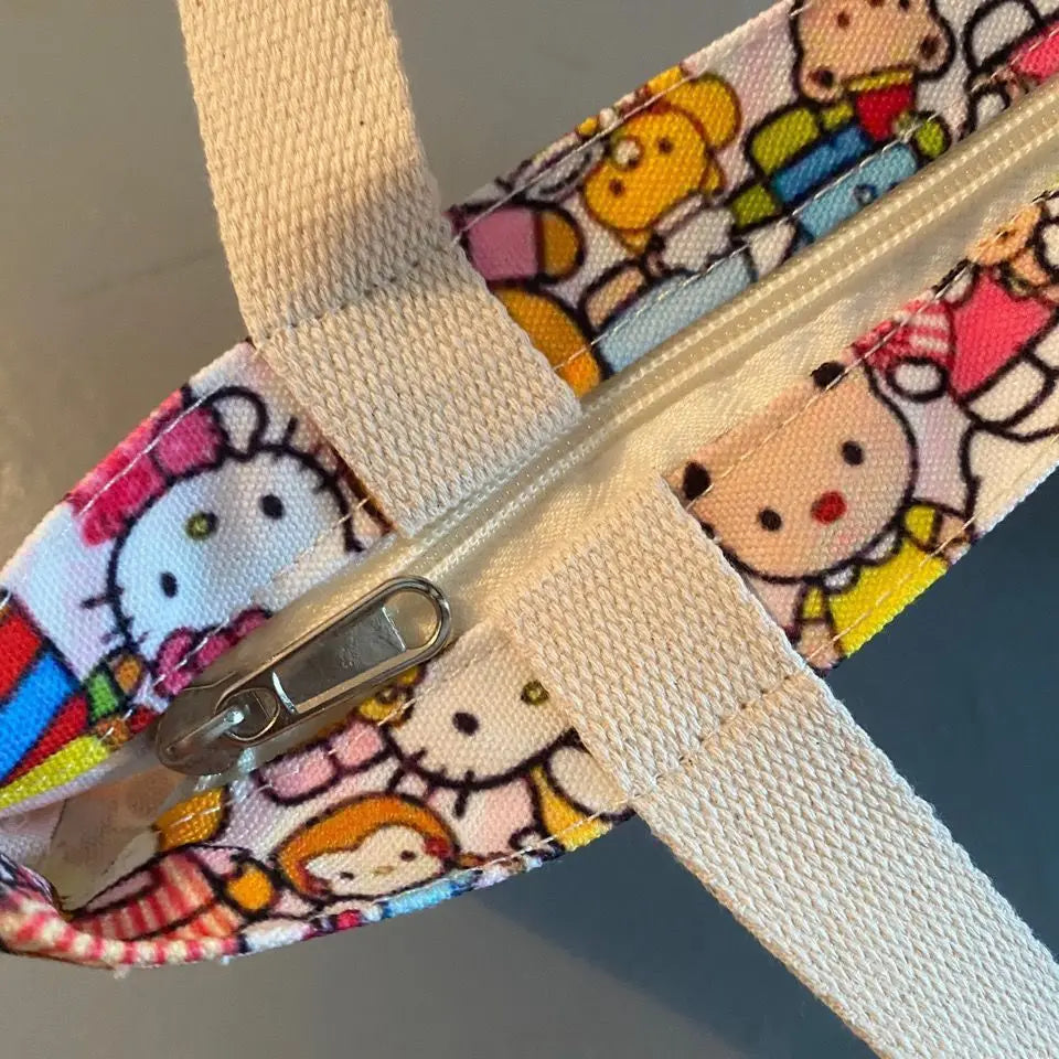 Sanrio Hello Kitty Canvas Tas – Lichtgewicht en Groot