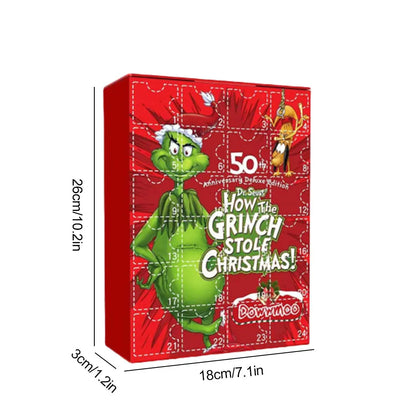 Grinch Adventskalender 2025 – Acryl Kinderhanger voor jongens en meisjes