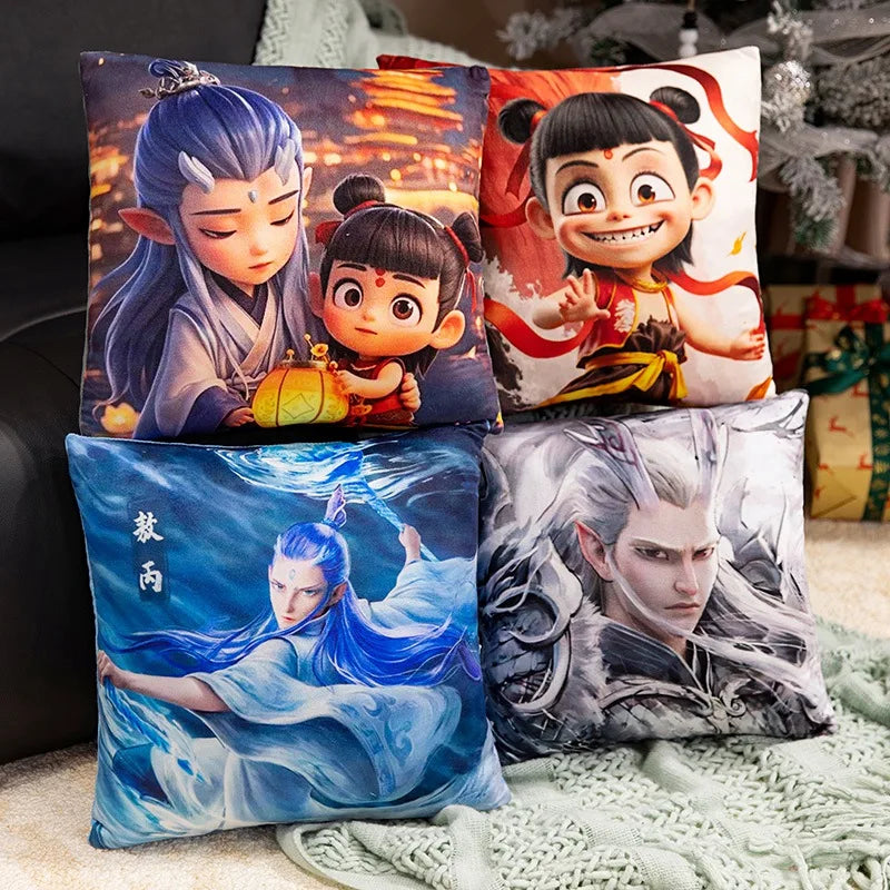 GFNANHAI Ne Zha Pluche Kussen – Unieke 3D Afdruk voor Fans