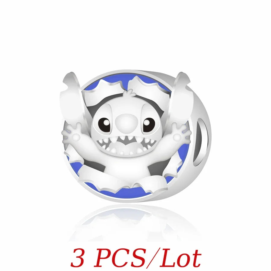 MINISO Cute Cartoon Stitch & Angel Couple Charm – Originele Bedeltjes Voor Armbanden En Kettingen