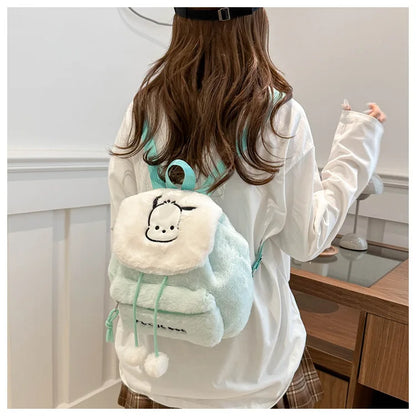 Kawaii My Melody Kuromi Hello Kitty Rugzak – Grote Inhoud en Pluche