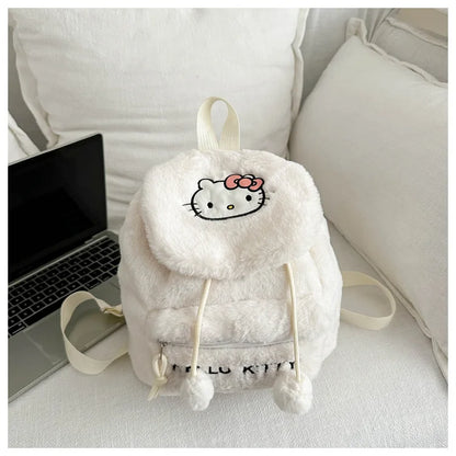 Kawaii My Melody Kuromi Hello Kitty Rugzak – Grote Inhoud en Pluche