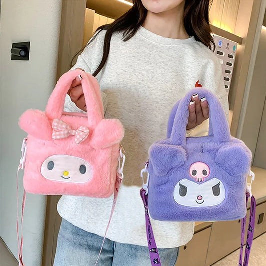 Kawaii Sanrio Pluchen Tas Met Kuromi En Cinnamoroll Design