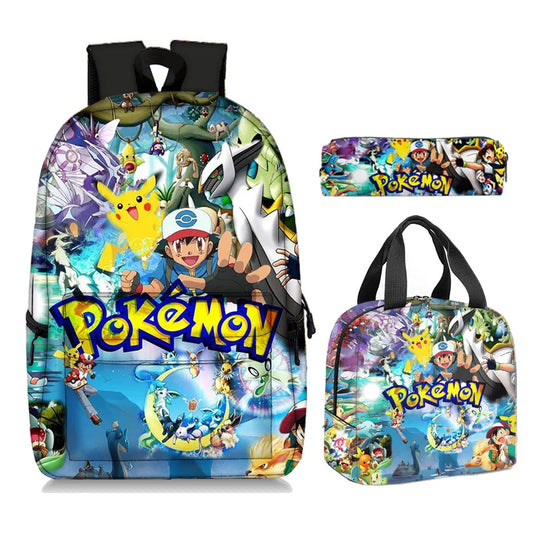 Pikachu Pokemon Rugzak 2PC/3PC-Set Voor Kinderen