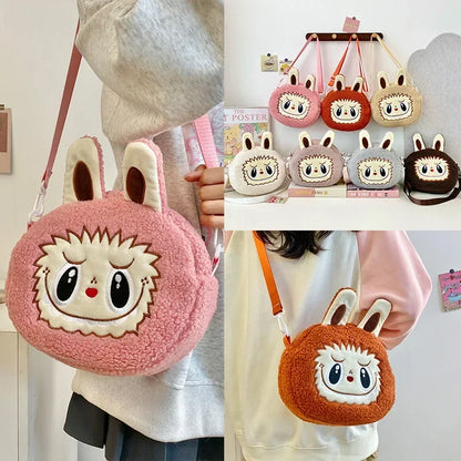 Labubu Crossbody schoudertas – Schattige Pluche Met Grote Capaciteit