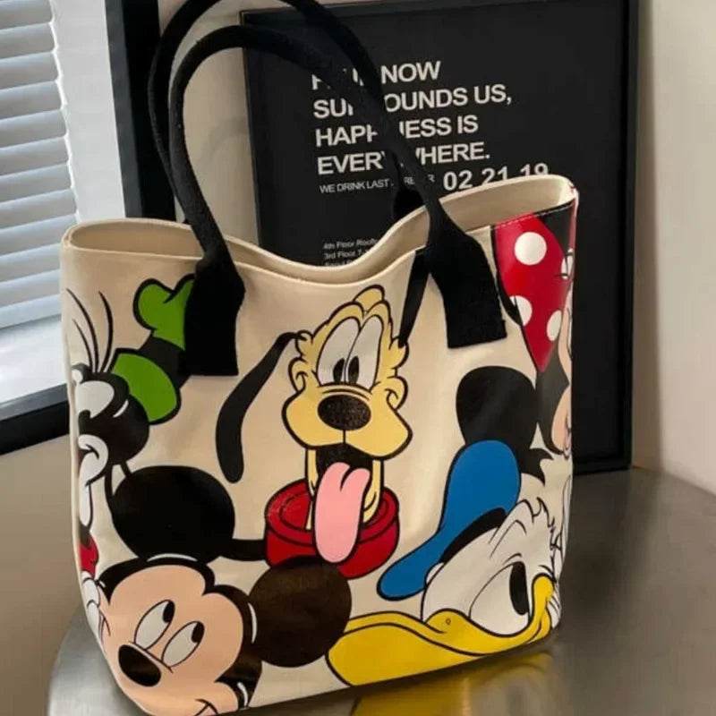 Disney Mickey Mouse Canvas Schoudertas – Grote Inhoud
