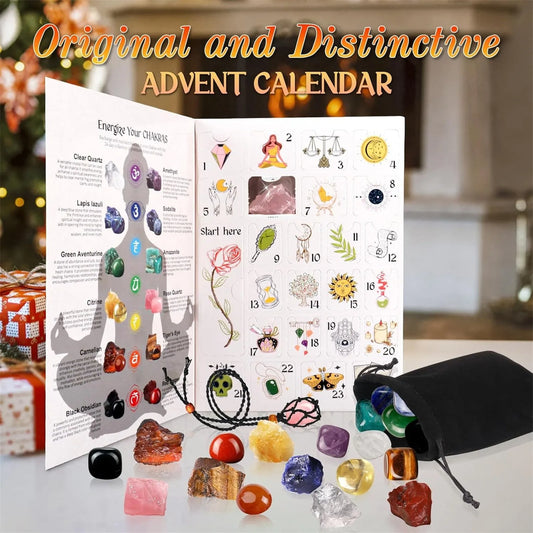 24-delige Kerst Adventskalender met Chakra Kristallen
