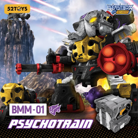 Officiële 52TOYS Mechabeast BMM-01 Psychotrain – Transformeerbare Robot en Verzamelfiguur