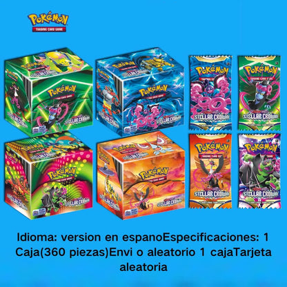Pokémon kaarten box 360 stuks TCG: Scarlet & Violet - Stellar Crown Evolutie Booster (Engels of Spaanstalig)
