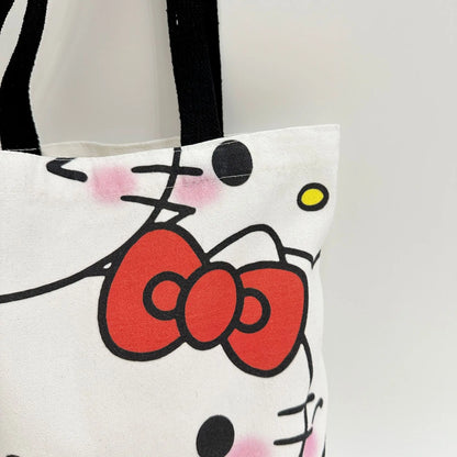 Sanrio Hello Kitty Canvas Tas – Grote Capaciteit met Rits