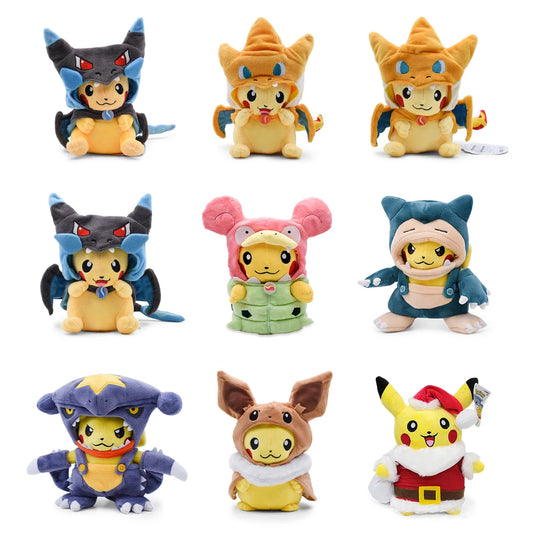 Cosplay Pluche knuffel Speelgoed Pikachu en Eevee Pokemon voor Fans