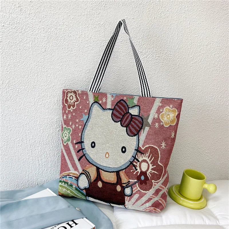 Disney Retro Canvas Schoudertas Lilo & Stitch, Winnie the Pooh – Ruime Capaciteit