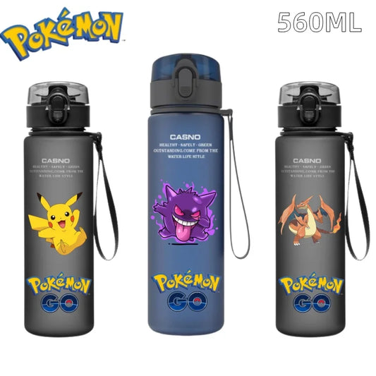 560ML Pokemon Water Drinkfles Voor Kinderen Met Pikachu Gengar