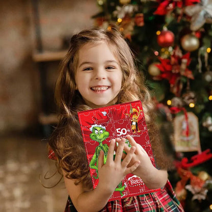 Grinch Adventskalender 2025 – Acryl Kinderhanger voor jongens en meisjes
