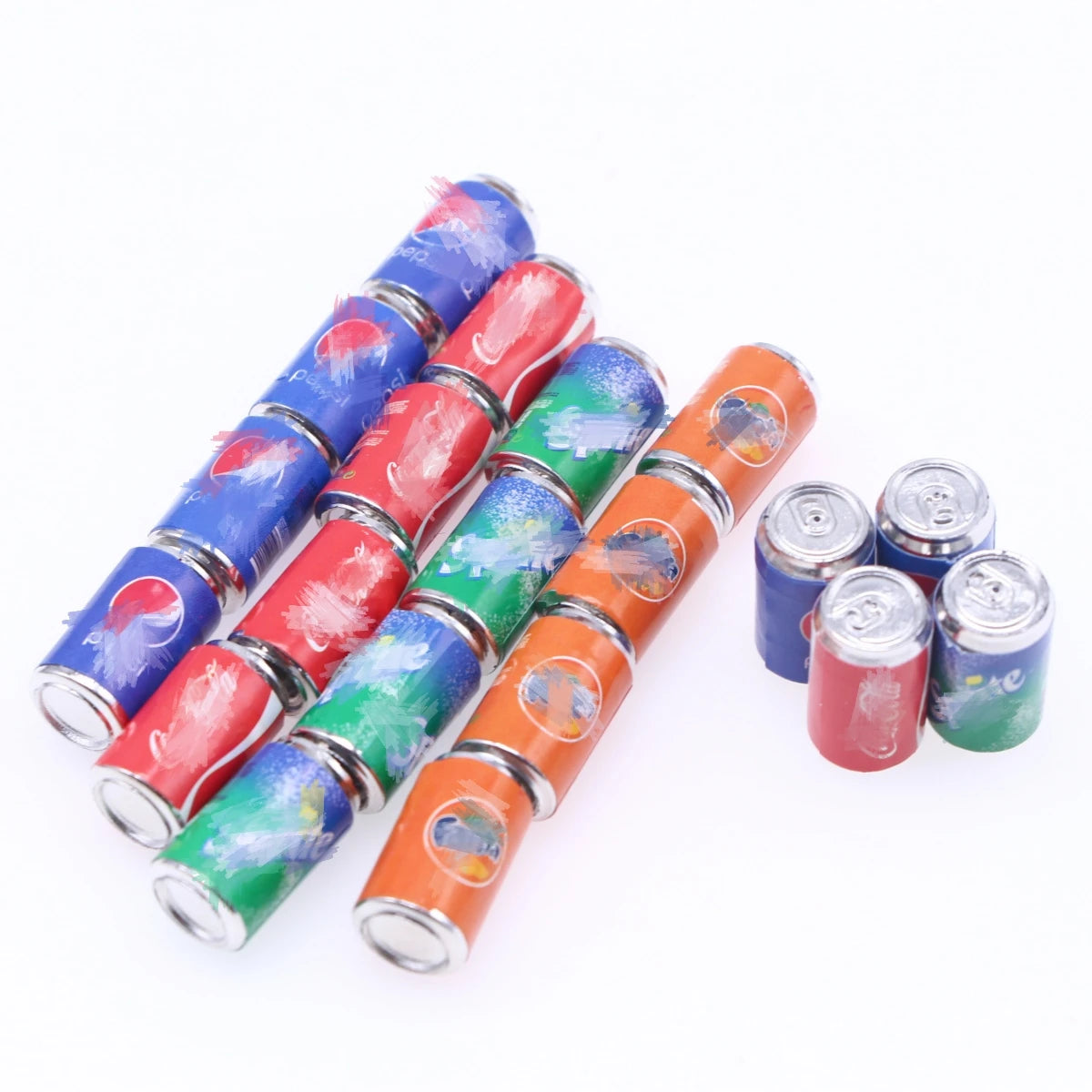 Miniatuur Frisdrank Blikjes – Perfect Voor Poppenhuis Decoratie