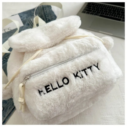 Kawaii My Melody Kuromi Hello Kitty Rugzak – Grote Inhoud en Pluche