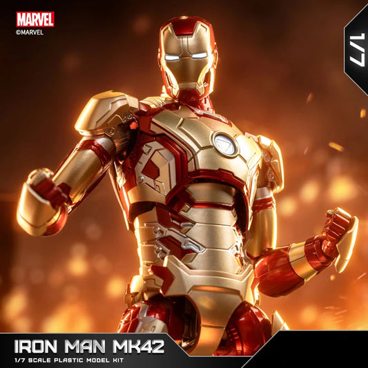Actiefiguur Iron Man MK42 Met Lichtgevende Reactor 1/7 Schaal