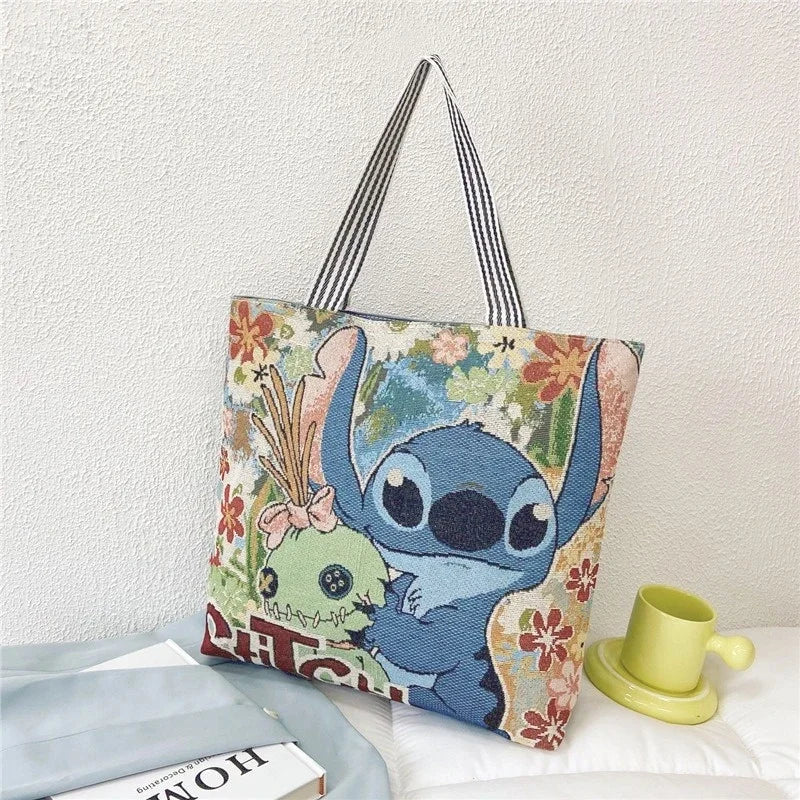 Disney Mickey Mouse, Lilo & Stitch Retro Tas – Ruim Canvas Anime Stijl