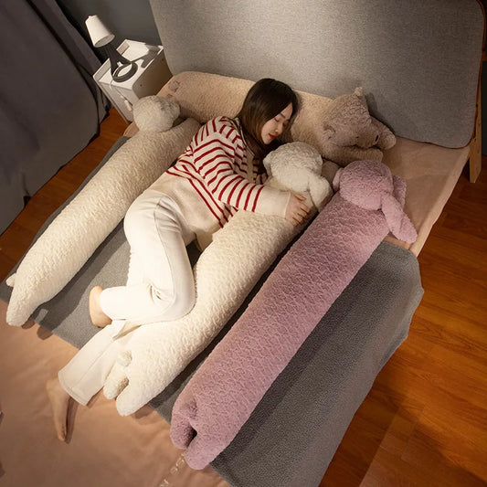 Biscuit Puppy Kawaii Lange Bunny Zacht Kussen – Schattige Pluche Konijn Geschenk voor Meisjes