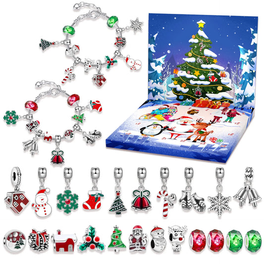 Adventskalender 2025 Creatief DIY Sneeuwpop Armband Geschenkdoos