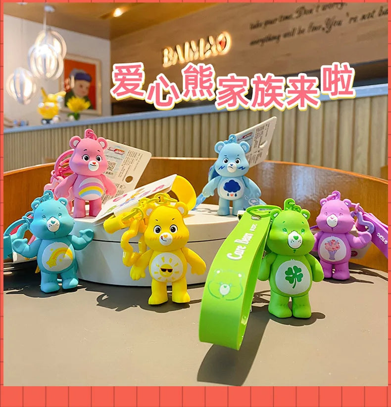 Sleutelhanger Carebear Regenboogbeer Trendy en Schattig Geschenk