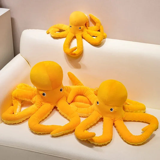 30 40 of 50CM Gele Octopus Pluche Knuffel