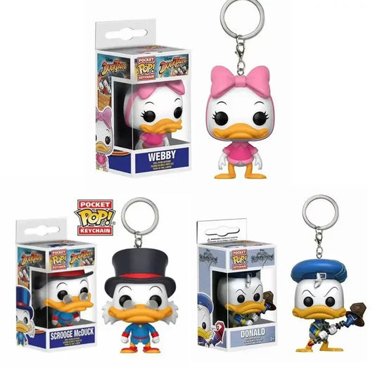FUNKO Pocket POP Disney Donald Duck Webby Scrooge McDuck Sleutelhanger – Schattige 4cm Vinyl Figuren