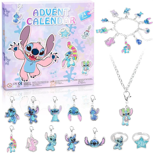 Kerst adventskalender Sieraden Set Disney Armbanden 24 Dagen DIY Kit