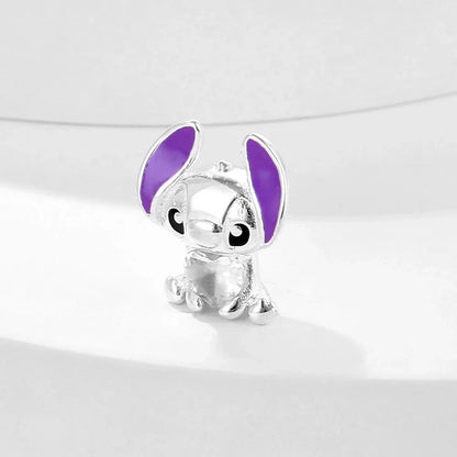 MINISO Cute Cartoon Stitch & Angel Couple Charm – Originele Bedeltjes Voor Armbanden En Kettingen