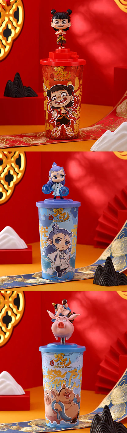 Hot Toys Ne Zha Aobing Topper Cup Figurine – Exclusieve Theatersouvenir met Rietje