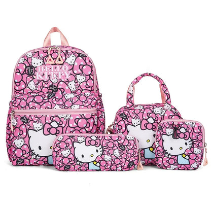 Rugzak Set 4-delig Kuromi Hello Kitty Met Veel Opbergruimte