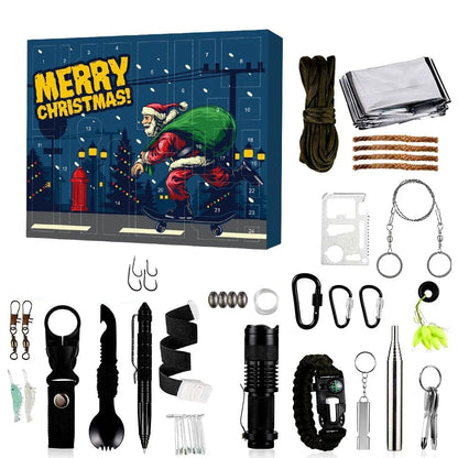 TrailNova Adventkalender Survival kit voor Mannen – 24 dagen 2025 countdown