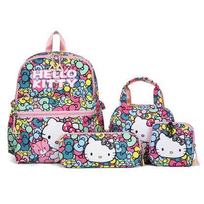 Rugzak Set 4-delig Kuromi Hello Kitty Met Veel Opbergruimte