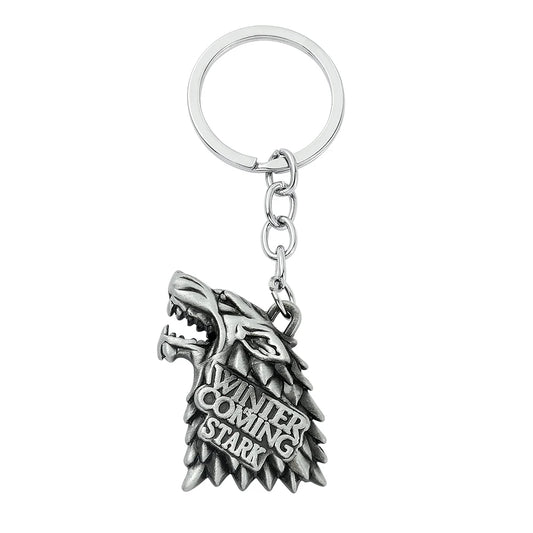 Game of Thrones Sleutelhanger Huis Stark Wolf Hoofd Cadeau